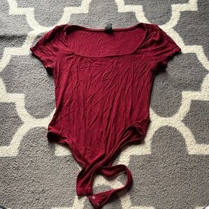 Wild Fable Burgundy Bodysuit